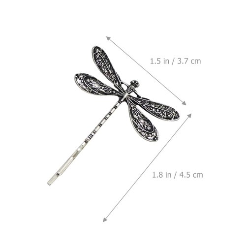 4Pcs Silver Dragonfly Hair Clip,Wedding Retro Antique Barrette,Bridal Headdress Head Wear Styling Hair Accessories for Girls Ladies Bobby Pins Hair pins French Hair Styling Pins Hair Accessories