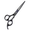 6.0" Black Hair Cutting Scissors Set with Razor, Leather Scissors Case, Barber Hair Cutting Shears Hair Thinning/Texturizing Shears for Professional Hairdresser