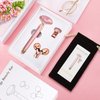 3-IN-1 Electric Jade Roller 3D Roller Facial Roller & Face Massager, Rose Quartz