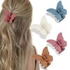 ATODEN Butterfly Hair Clips Butterfly Clips Hair Claw Clips for Girls 2.6'' Hair Clips for Women 4Pcs Claw Clip Matte Hair Claws Butterflies Accessories Hair Clamps Jaw Clips for Thin and Medium Hair
