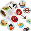 1000 Pieces Pirate Stickers Fun Pirate Themed Stickers Assorted Pirate Roll Stickers Pirate Wall Decals Pirate Birthday Party Favor Stickers for Girls Boys
