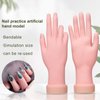AORAEM Nail Trainning Hand Flexible Soft Practice Plastic Mannequin Hand Nails Tips Art Trainer Manicure Practice Hand Tool