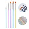 Beautifultracy 5 Pieces Nail Brushes Set Nail Design Brushes Nail Tools for Drawing Nail Polish Pens for Nail Art Design