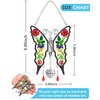 KY&BOSAM Gifts for Mom Suncatcher Butterfly Mom Gifts Mothers Day I Love You Mom Stained Glass Sun Catcher Hanging Wind Chime Ornament for Window Gift for Mother`s Day Valentine`s Birthday Christmas