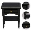 ibasenice Dollhouse Mini Bedside Table - 2 PCS Christmas Dollhouse Closet Tiny Home Dollhouse Accessories Sleeping Cabinet Vintage Micro Scene Wooden Crafts Furniture