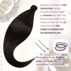 LaaVoo Brown Ponytail Hair Extensions Clip in Human Hair 14 Inch 70g Wrap Around Straight Hair Extensions Ponytail Real Human Hair For Women