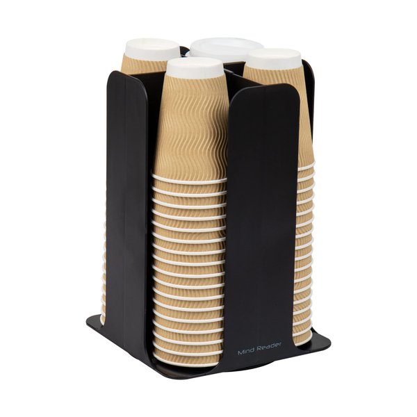 Mind Reader Cup and Lid Carousel, 7.75 x 12 x 7.75, Black