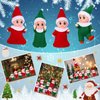 Cunno 12pcs Christmas Baby Elves Miniature Elf Doll Plush with Elf Clothes Xmas Elf Toy Accessories for Little Girls and Boys Christmas Advent Calendar Easter Decorations(Red, Green)
