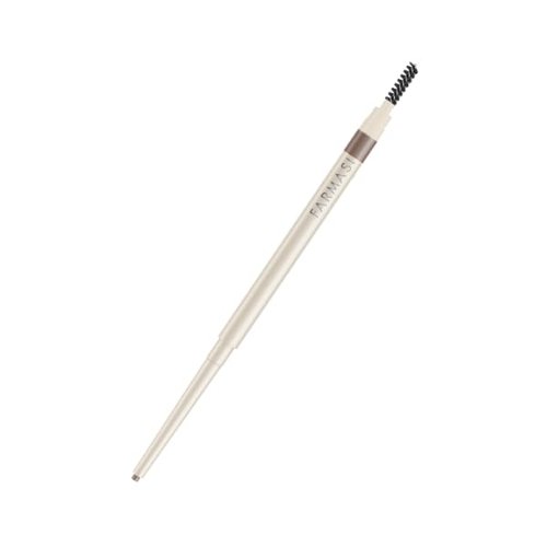 FARMASi Mechanical eyebrow pencil with brush, Soft Brown - Smudge-Proof Long-Lasting Mechanical Eyebrow Enhancer for Natural-Looking Brows