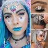 MEICOLY Clear White Body Glitter Face Glitter,Sparkling Chunky Glitter Hair Glitter,Mermaid Face and Body Glitter,Intense Glitter Makeup Glitter Paint,Festival Glitter Gel,Body Glitter for Women