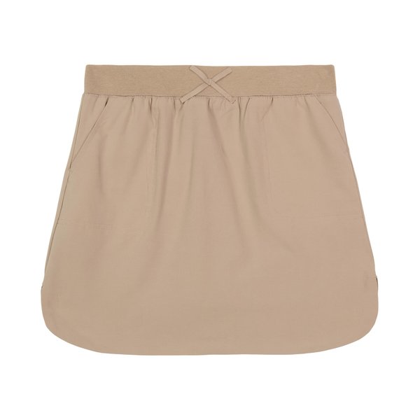 IZOD Girls' School Uniform Pull-On Scooter Skirt, Khaki, 12