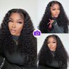 ALLRUN 4x4 Curly Wigs Human Hair Pre Plucked Glueless Kinky Curly Wig Wear N Go Closure Wigs Human Hair For Black Women 180% Density Lace Closure Wig 22 Inch