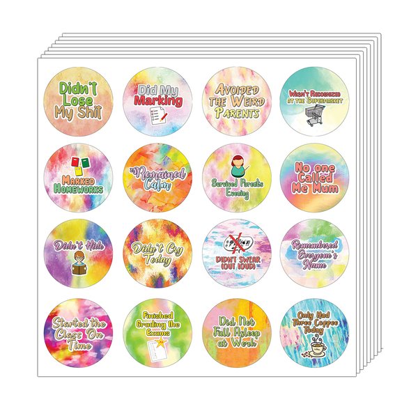 Creanoso Funny Stickers Series 4 - Teacher Reward (20-Sheet) - Premium Quality Gift Ideas for Children, Teens, & Adults for All Occasions - Stocking Stuffers Party Favor & Giveaways