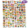 118 PCS LGBT Rainbow Flag Pride Temporary Tattoos Sticker Pride Month Gay Birthday Party Decorations Favors Supplies Gifts Boys Girls Men Woman Cute Fake Tattoo School Reward Themed Festival
