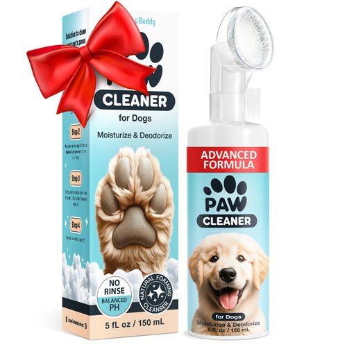 Charlie & Buddy Dog Paw Cleaner for Dogs of Small, Medium, Large Sizes, No-Rinse Foaming Cleanser, Paw Scrubber for Dogs Free of Parabens, Sulfates, Fragrances, Moisturize and Deodorize