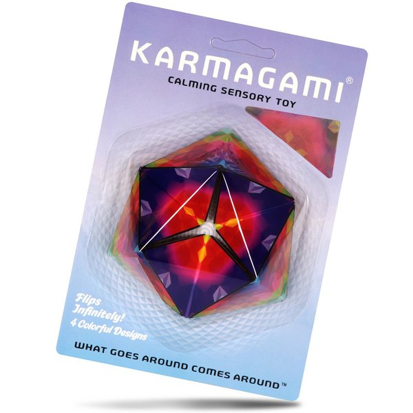 Shashibo Karmagami “Pixels” Sensory Toy for Kids - Kaleidocycle Fidget Toy for Adults to Stay Calm & Focused - Tear-Resistant Desk Manipulative Gadget (Ages 4+)