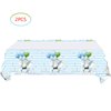 HJFZLY 2 Pcs Baby Shower Table Cover Decorations, Blue Elephant Party Tablecloth Table Cover, Blue Elephant Birthday Party Supplies Decorations for Baby Boy (71in x 42in)