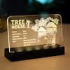 Kyglaring Glowing Clear Acrylic Name Plate with Power Base Designed for Ideas Tree House 21318 Building Set Sign Display (Glowing nameplate)