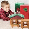Joqutoys 90 Pcs Wood Building Blocks Toy for Toddlers, Classic Wooden Cabin Log Set Preschool Education Toy, Creative Construction Engineering Educational Toys for 3 4 5 6 Years Boys
