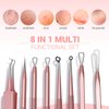 MelodySusie Blackhead Remover Pimple Popper Tool Kit - Professional Extractor for Nose and Face, Stainless Comedone, Blemish Whitehead Popping with Portable Metal Case.