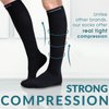 CompressionZ Compression Socks For Men & Women - 30 40 mmHG Graduated Medical Compression - Travel, Edema - Swelling in Feet & Legs - M, Black