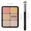 LSxia 12 Colors Cream [Blush+Contour+Concealer+Highlighter] Makeup Palette for Cheeks - Multi-functional Makeup Palette with Brush, Natural Matte Long Wearing, Waterproof Face Makeup Palette (#04)