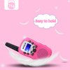Retevis RT388 Walkie Talkies for Kids,Kids Toys Long Range 2 Way Radio,Kids Walkie Talkie for Birthday Gifts Outdoor Camping Family Trip(Pink 1 Pair)