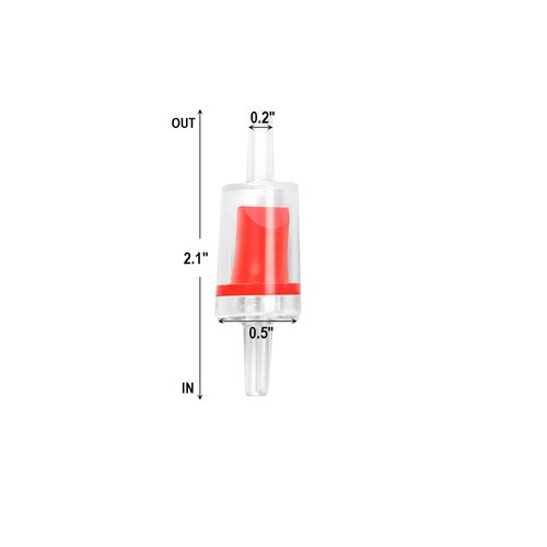 AQUANEAT Aquarium Check Valve, One Way Non Return Valve for Aquarium Air Pump, Check Valve for 3/16 Inch Airline Tubing, Fish Tank Accessories, 10pcs (Red)