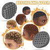 WTTORDE Silicone Curly Hair Brush, Twist Curl Comb for Afro Curls, Two-Sided Use Hair Wave Tool for Short Hair, Different Sized Holes Durable Curling Combs for Men Women, Gray
