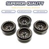 HOPLEX 1.0 Plus Brass Beadlock Wheels RC Wheel Rim Set 42g/pcs 6-Spoke Rims for TRX4M Axial SCX24 FMS FCX24 1/18 1/24 RC Crawler Car Upgrade Accessories