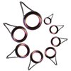 QualyQualy Fishing Rod Tip Repair Kit Fishing Pole Tip Replacement Kit Rainbow Laser Ceramic Ring Stainless Steel Fishing Rod Guides Repair Kit Single Foot 75Pcs