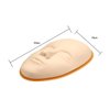 Healthcom 3 Pcs 5D Facial Tattoo Skin Practice Head Silicone Fake Facial Training Skin with 1 Support Base Eyebrow Eyeliner Lips Model Microblading Permanent Makeup for Beginners and Artists