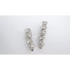 Generic Small silver metal and clear crystal alligator hair claw clip for thin fine hair Set 2 (Size: 1.25)
