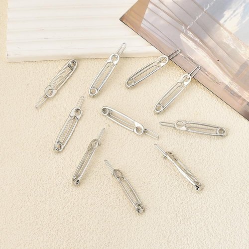 Gothic Hair Clips Set Paperclip Shaped Hair Pins for Women Girls Y2K Punk Hair Clip for Teen Girl Goth Hairpins for Long Short Hair Barrettes Goth Hair Accessories 10pcs