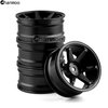Chanmoo 1/10 RC On Road Wheels Rims 12mm Hex Alloy Aluminum Drift Hubs for 1:10 Rally Racing Car Tires Tamiya TT01 TT02 XV01 TA06 A959 PTG2 HPI KYOSHO HSP PTG2 Touring Street Tyres 4PCS (Titanium)