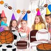 Sports Birthday Party Decorations 80Pcs Sports Party Plates and Napkins Baseball Football Soccer Basketball Rugby Disposable Paper Plates Napkins for Boy Birthday Party Decoration Supplies Favors