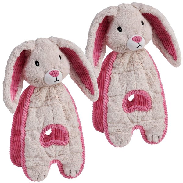 Cuddle Tugs Dog Toy Bunny (Pack of 2)