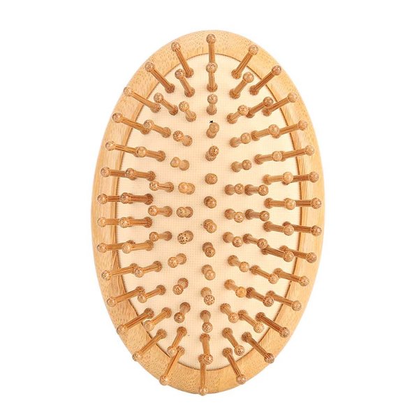 Haosie Massage Hair Brush, Detangling Hairbrush, Wood Bristle Hair Brush, Mini Hairbrush, Scalp Care Comb, Massage Comb, Wooden Hair Brush No Handle Round Air Cushion Brush Comb for Women Men(Comb)