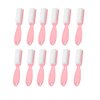 SQULIGT 12Pcs Nail Brush for Cleaning Fingernails, Handle Grip Cleaning Brush for Nail and Toenail, Nail Dust Brush Manicure Pedicure Tools Scrubbing Brush Women Men Home Salon(Pink)