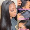 DERRICKRIS Straight Lace Front Wigs Human Hair Pre Plucked 13x4 HD Lace Front Wigs Human Hair 180% Density Glueless Straight Human Hair Wigs For Black Women Natural Black Hairline 24 Inch