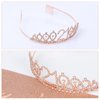 JasperKino 21th Birthday Sash and Tiara Set Rose Gold Birthday Sash Crown Birthday Party Favors Supplies for Girls Birthday Party