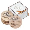 3D Wooden Monthly Milestone Cards, For Baby Photos, Monthly Milestone Marker, monthly milestone wood discs, baby months signs, baby shower gift, milestone wooden circles, monthly baby milestone