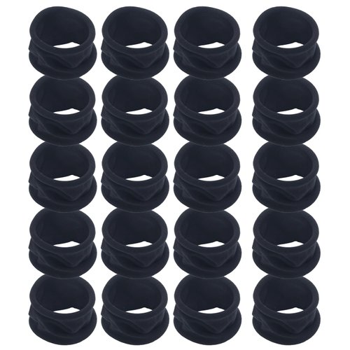 XIMA Black Nylon Hair Bands for Women, Seamless Thick Black Hair Band, Elastic Hair Ties no Damage Ponytail Holder - Soft Hair Bands For Women Girls Wrist Strap Bracelet Pack of 20