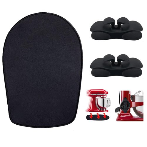 Mixer Mover Sliding Mats for KitchenAid Stand Mixer With 2 Mixer Accessories Slider Mat Pad Kitchen Appliance Slide Mats Pads Compatible with KitchenAid 4.5-5 Qt Tilt-Head Stand Mixer Artisan Classic