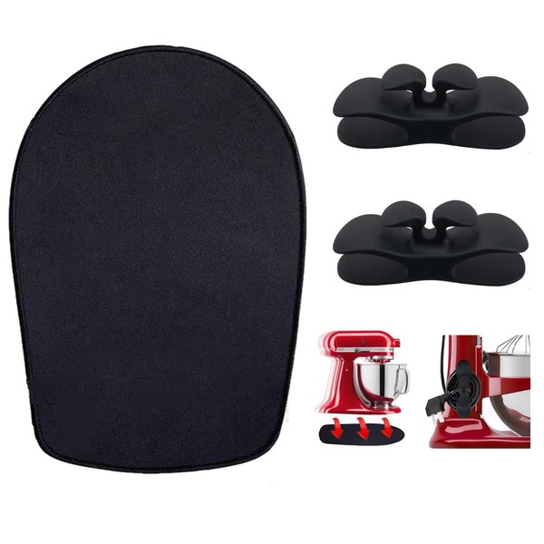 Mixer Mover Sliding Mats for KitchenAid Stand Mixer With 2 Mixer Accessories Slider Mat Pad Kitchen Appliance Slide Mats Pads Compatible with KitchenAid 4.5-5 Qt Tilt-Head Stand Mixer Artisan Classic