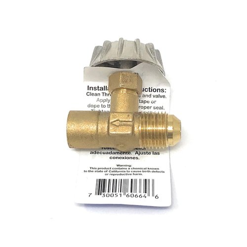 Brass Needle Valve Connector With Canopy Handle 3/8" Flare Male NPT x 1/4" Female NPT [MNV0604] NVMF-0604