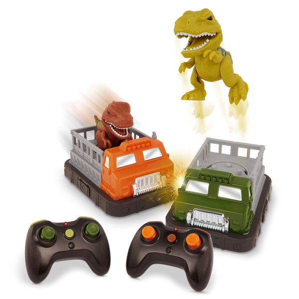 Terra by Battat – Remote Control Bumper Cars – Bumper Rivals RC Ejecting Bumper Cars – 2-Player Dinosaur Duel – 1-Player Auto Mode – RC Bumper Cars Set of 2 – Gift Toy for Toddlers&Kids 3 Years +