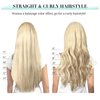 DOORES Human Hair Extensions Clip in Human Hair Platinum Blonde 22 Inch 120g 7pcs Clip in Hair Extensions Straight Natural Hair Extensions Thick Clip in Remy Extensions