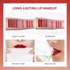 Qifylmaf 4 Colors Lipstick, Matte Liquid Lip Gloss Set, Long Lasting & Waterproof Natural Tube Red Lip Gloss Ingredients & Non-Sticky Lip Tint (Set B)