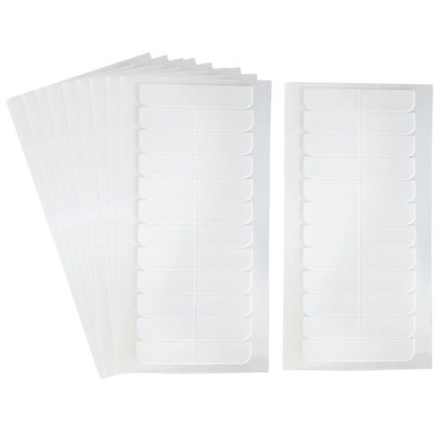 Qilucky 72Pcs Hair Extension Tape for Replacement Double Sided No-Residue Tape in Hair Extensions 4 x 0.8 cm White